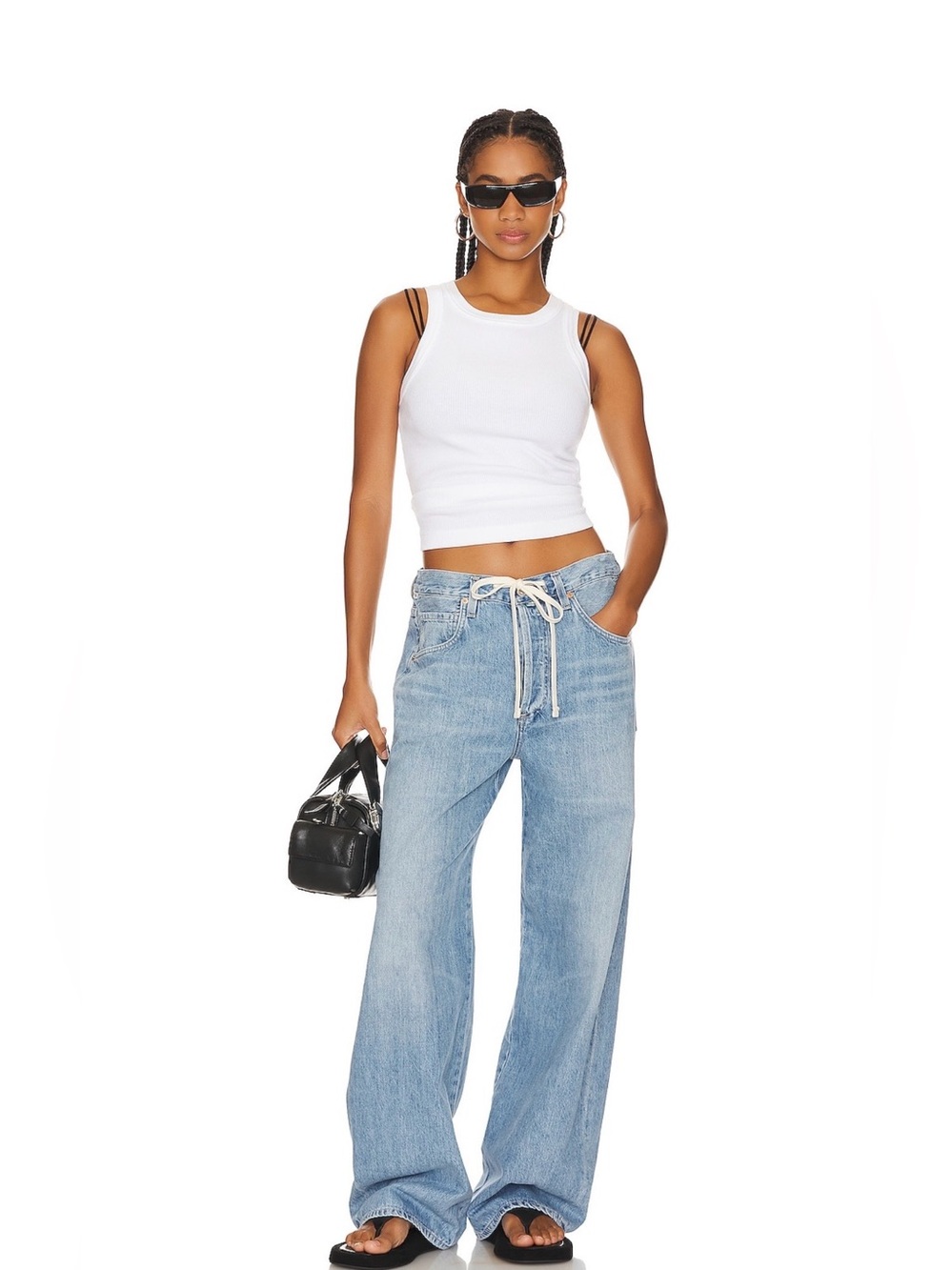 Citizens Of Humanity Light Blue Wide-Leg Jeans Brynn - Picture 4 of 4